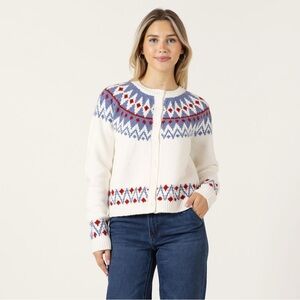 Sweater with Vintage Colour Block Collar- Bloom Girl -Brand New with Tags